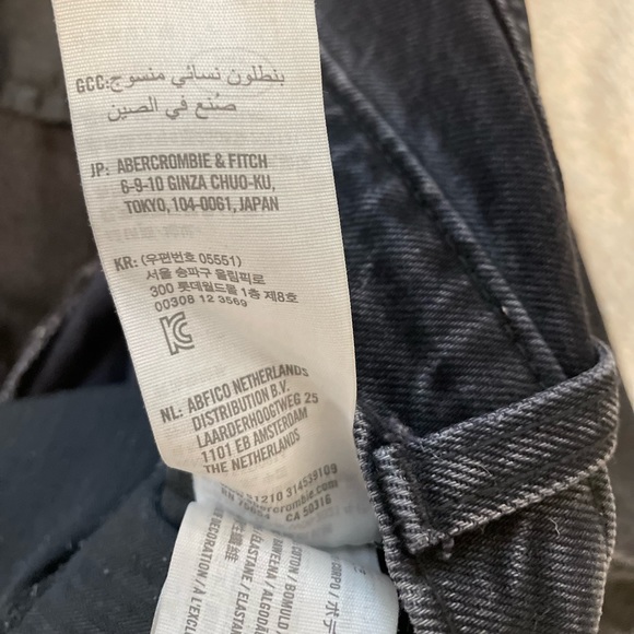 A&F Vintage Stretch Denim - Curve Love Ultra High Rise 90s Straight /size: 28/6S - Picture 7 of 9